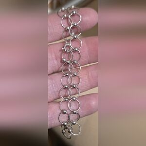 STERLING 925 CHARM BRACELET OR ANKLET IT IS ADJUSTABLE 8 Inches